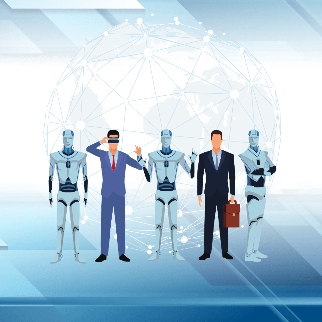 Industrial robots assembling machinery showcasing automation